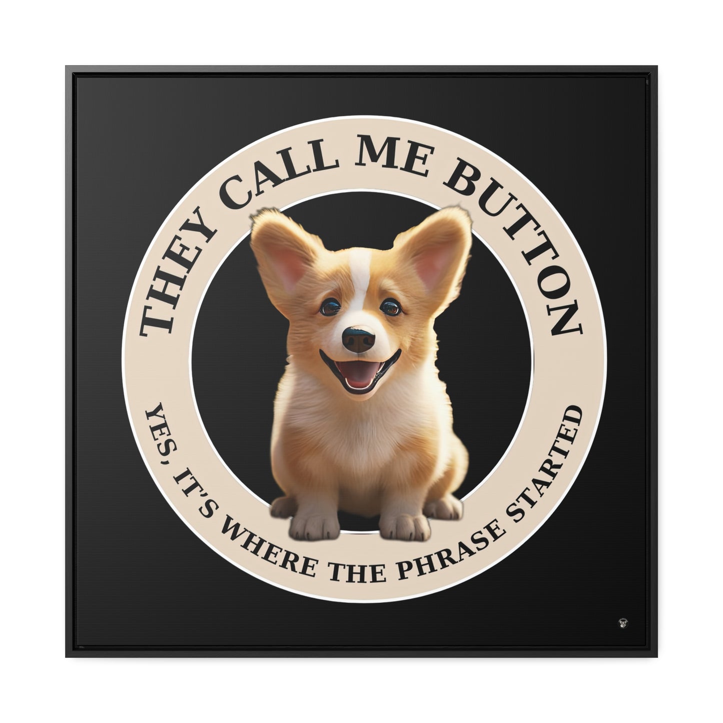 Cute as a Button - Framed on Canvas