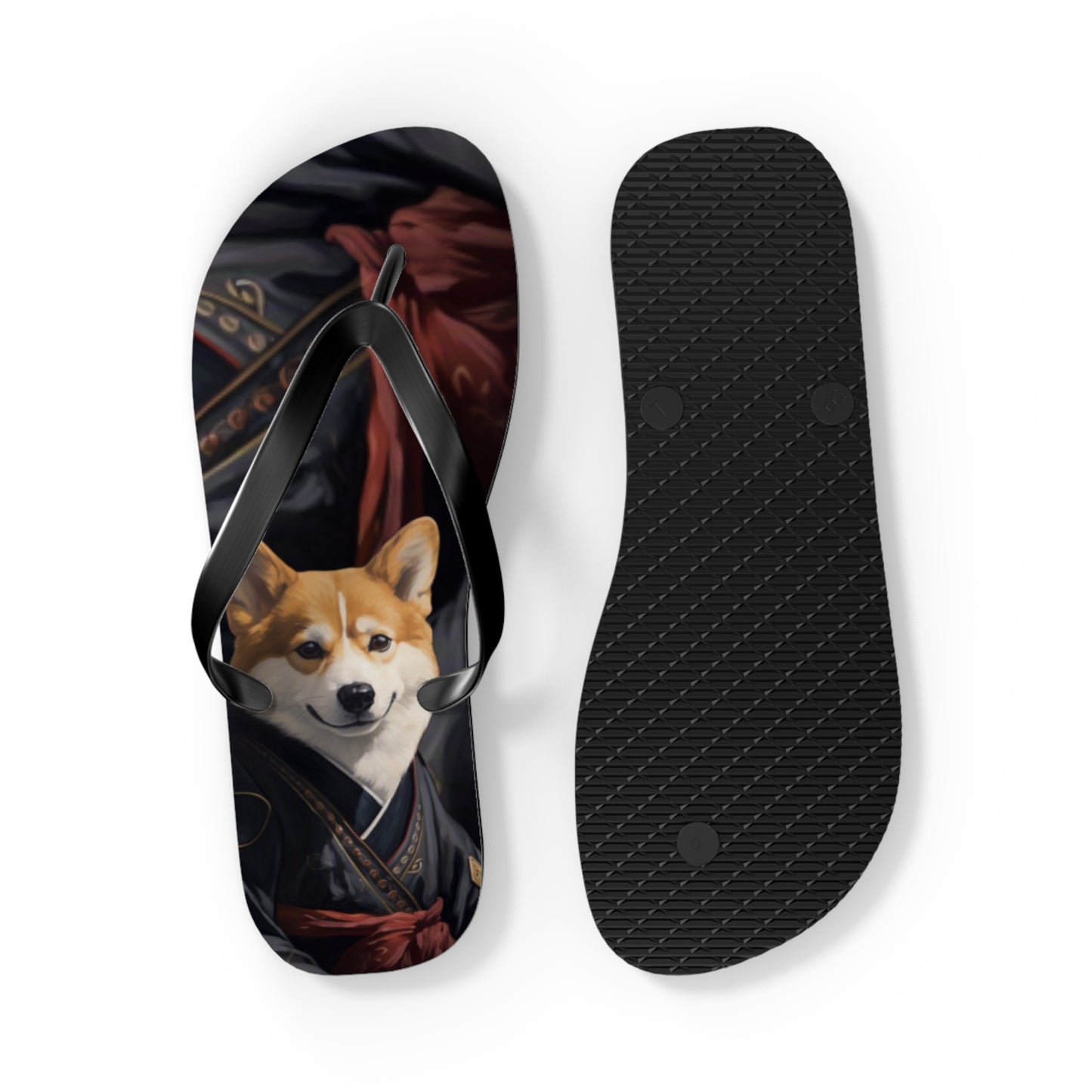 Ninja Corgi Flip-Flops