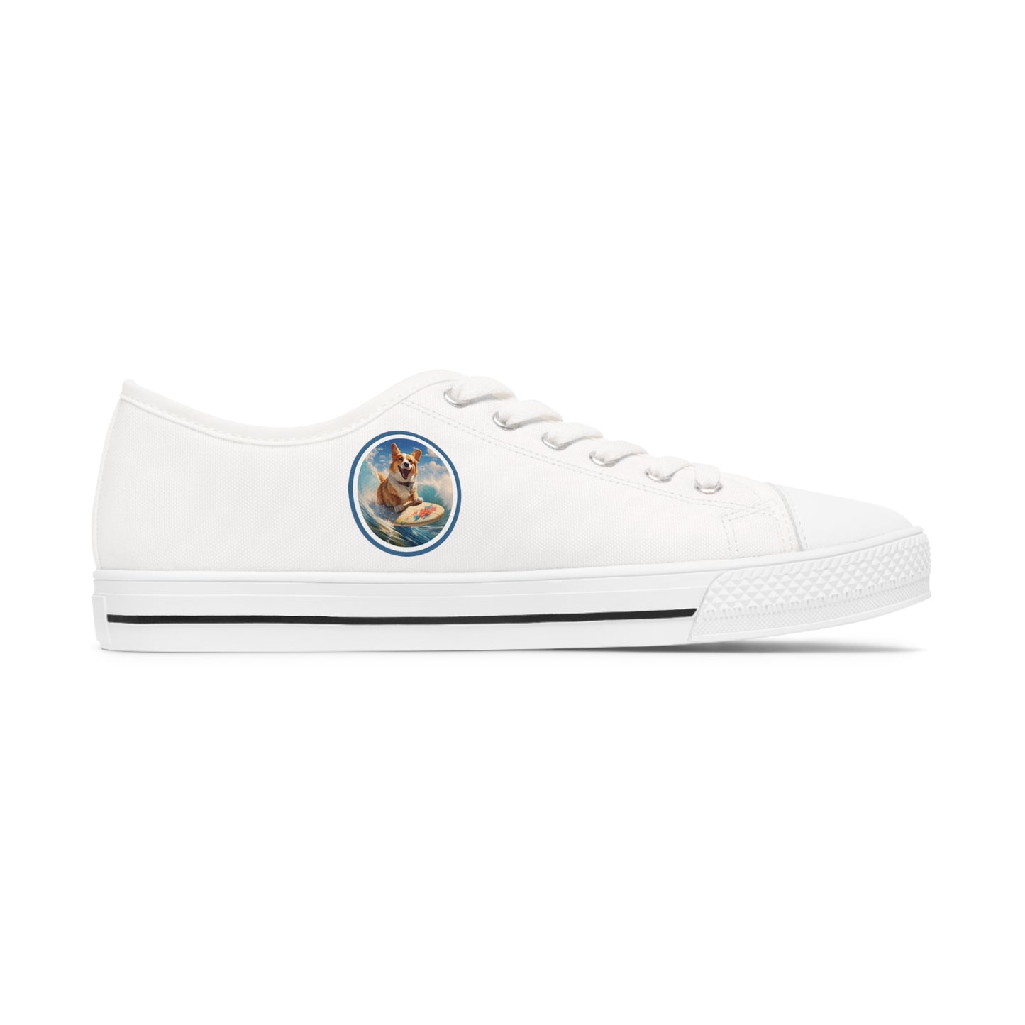 Cowabunga Corgi - Women's Low Top Sneakers