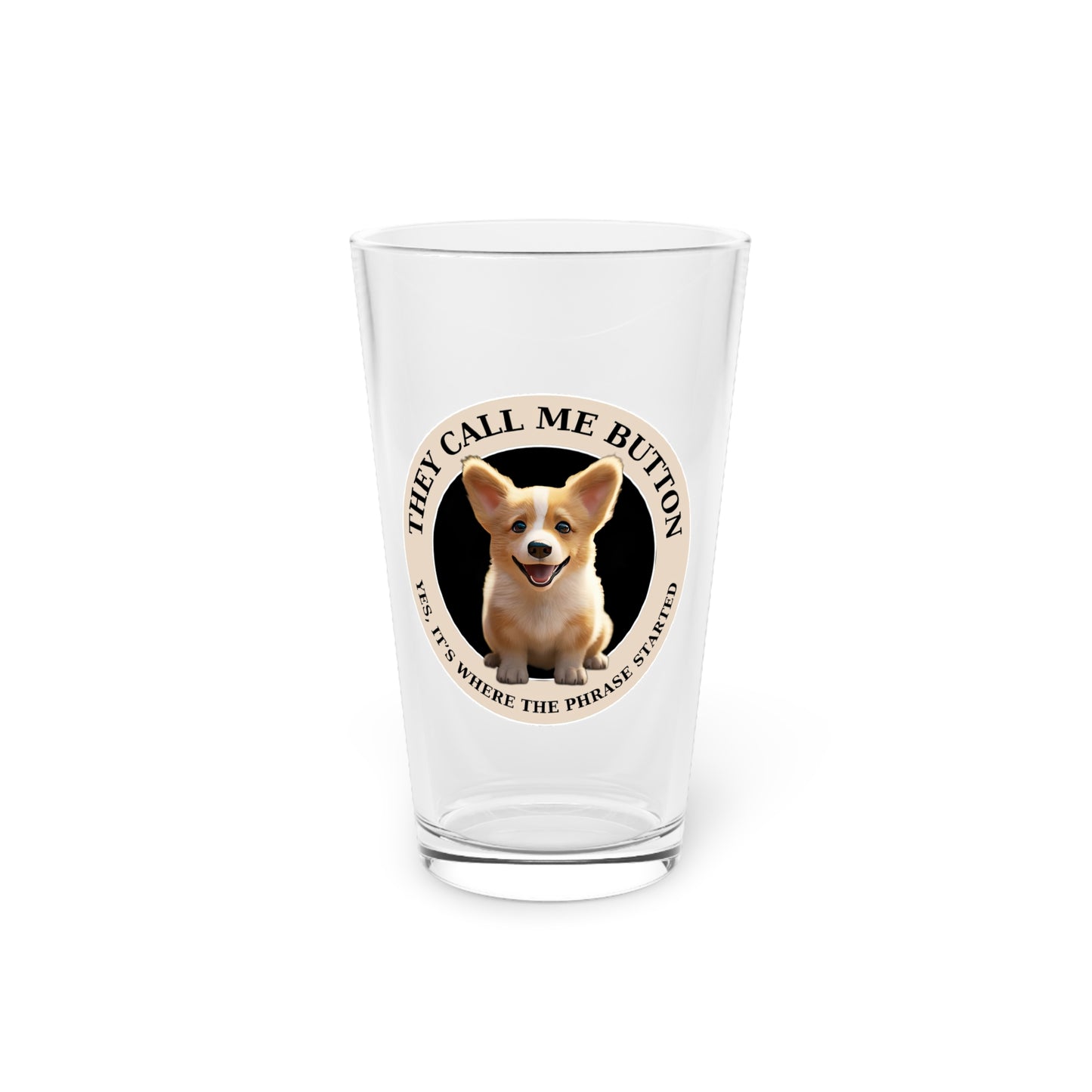 Cute as a Button - Pint Glass