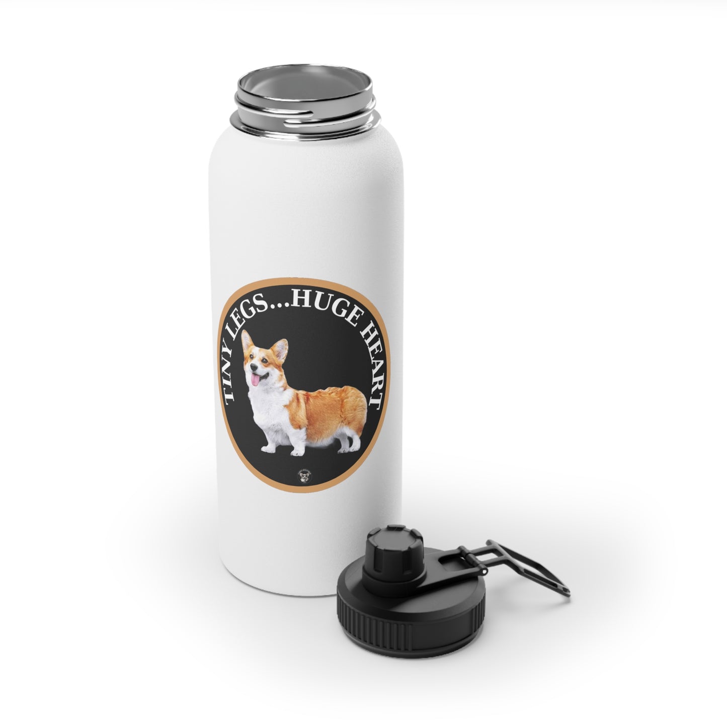 Tiny Legs...Huge Heart - Water Bottle with Sport Lid