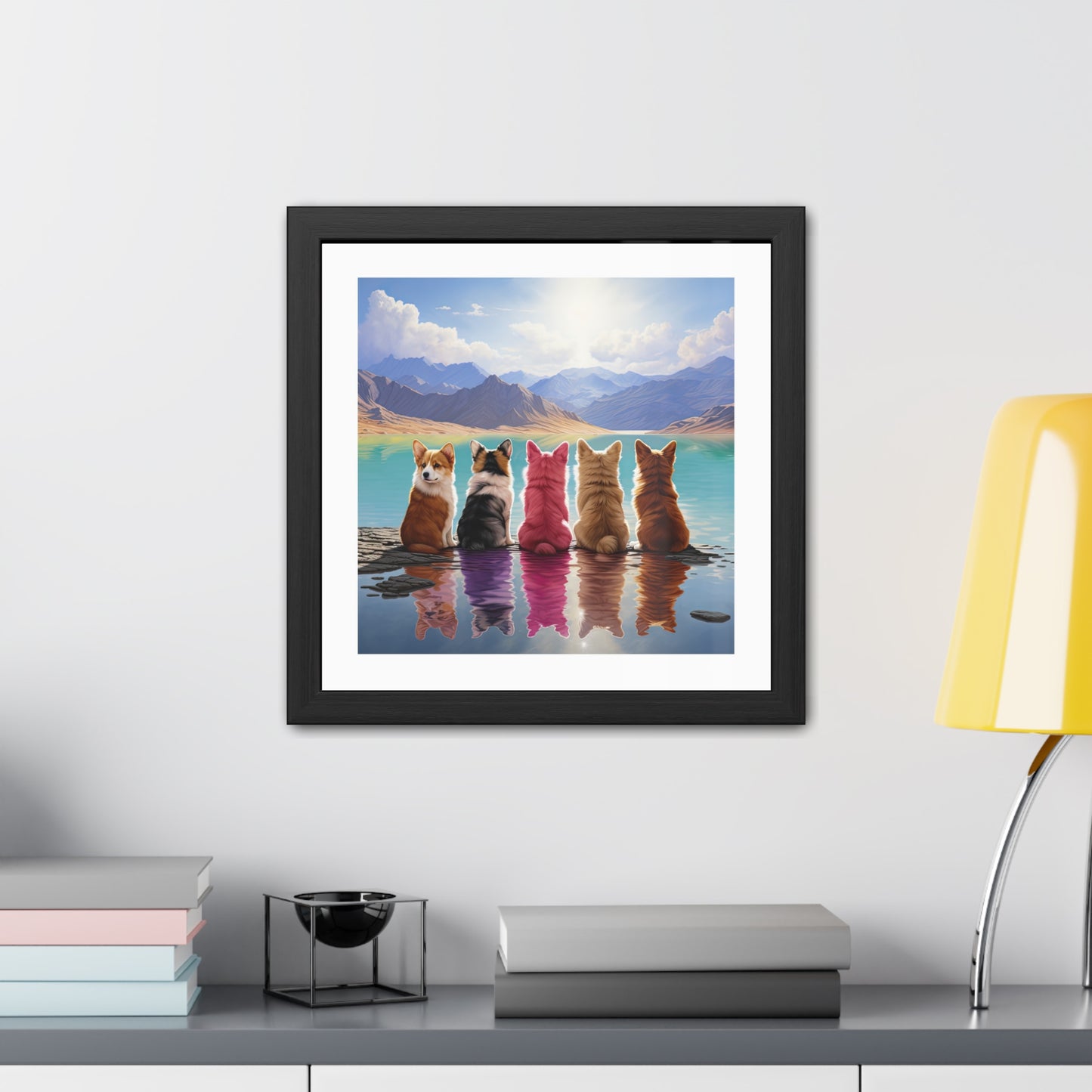 Corgi Lake - Framed Print