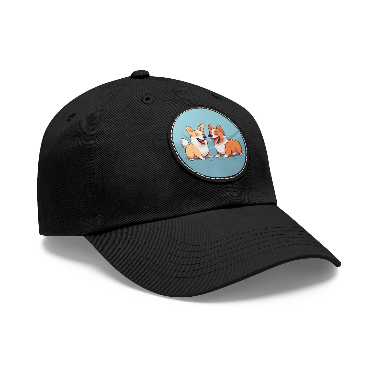 Corgi Couple - Cap with Leather Patch