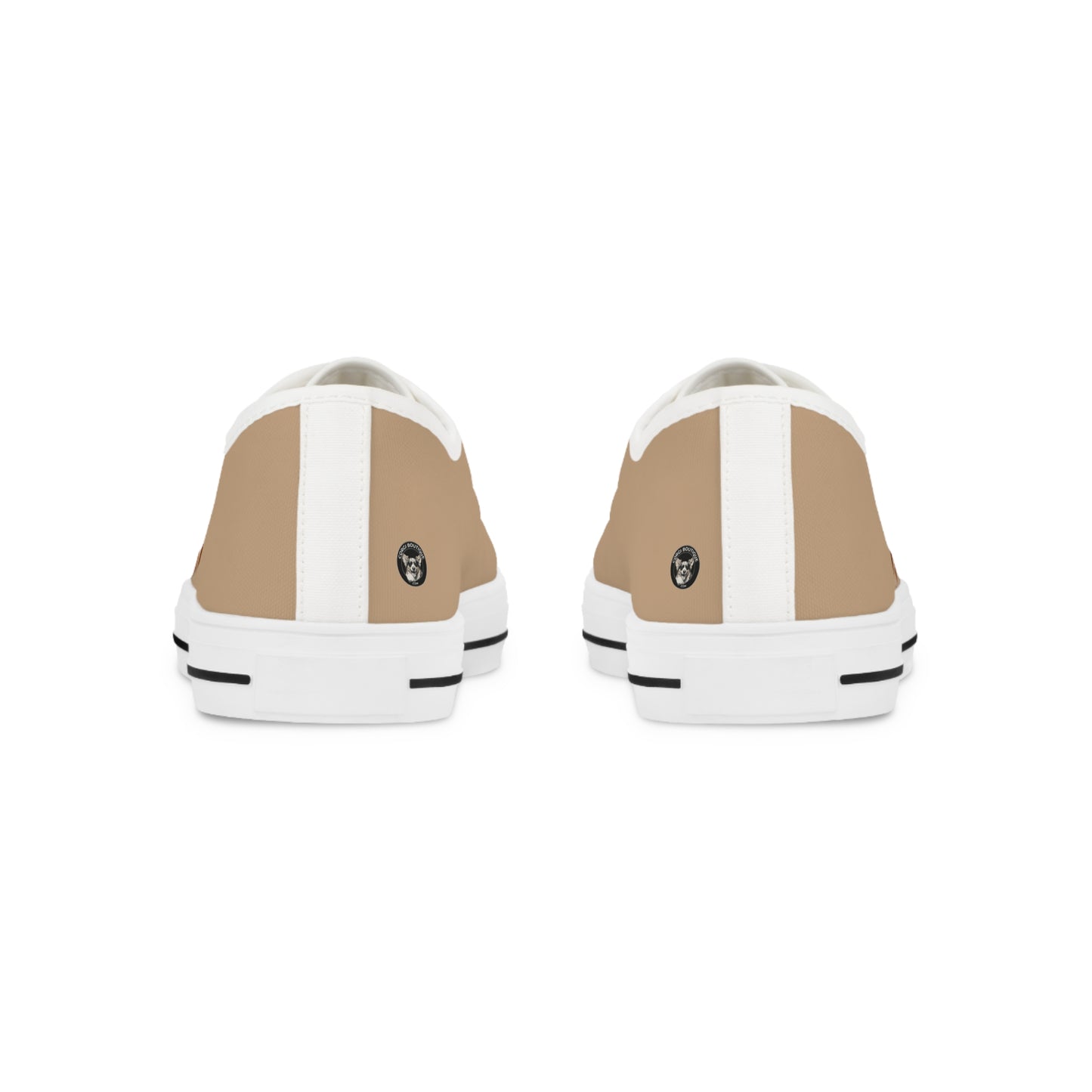 Butt What? Talk To The Butt Contemptuous Corgi Men's Low Top Casual Tan Canvas Sneakers