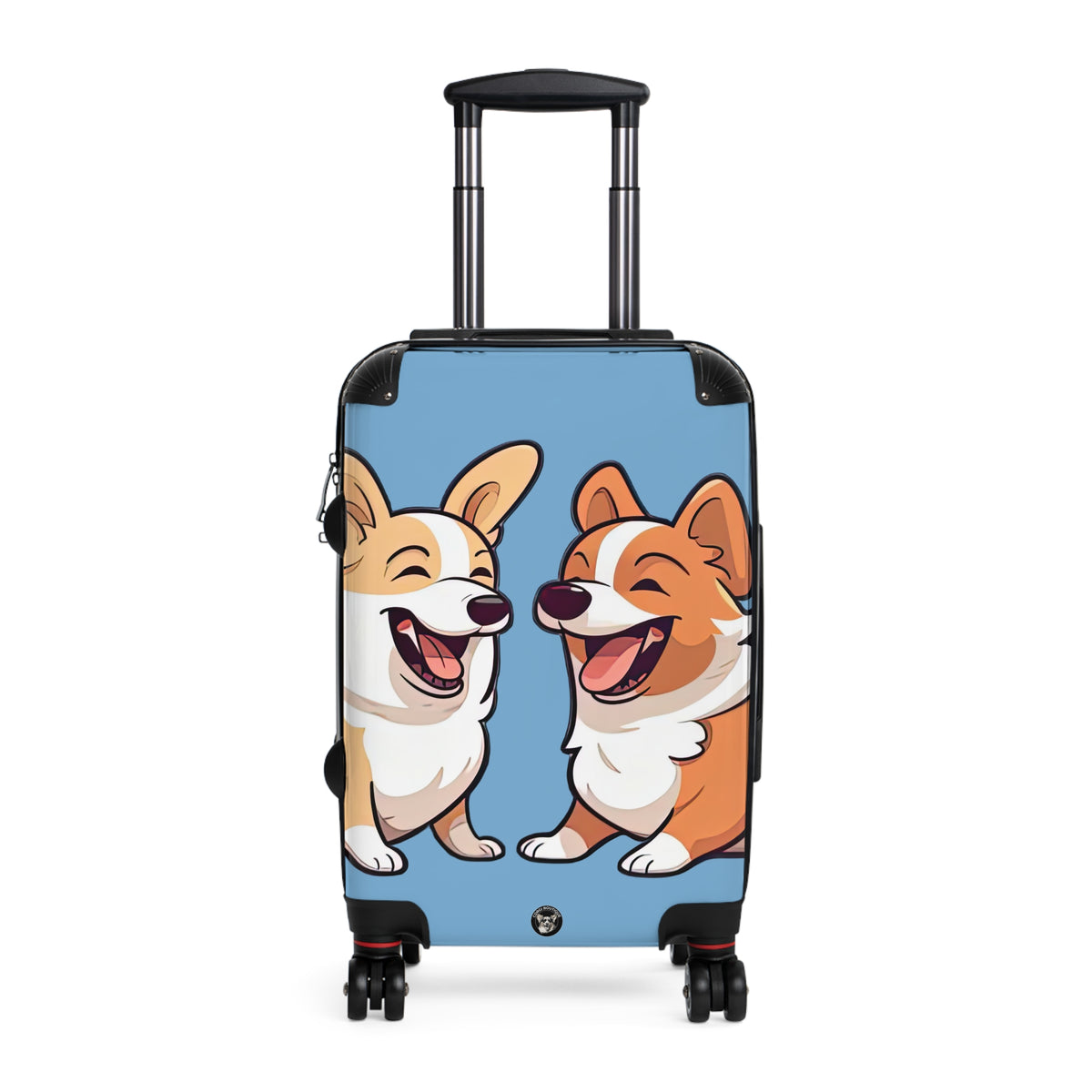 Best Mates Laughing Corgis Suitcases — Animated Luggage Cover for Corgi Lovers