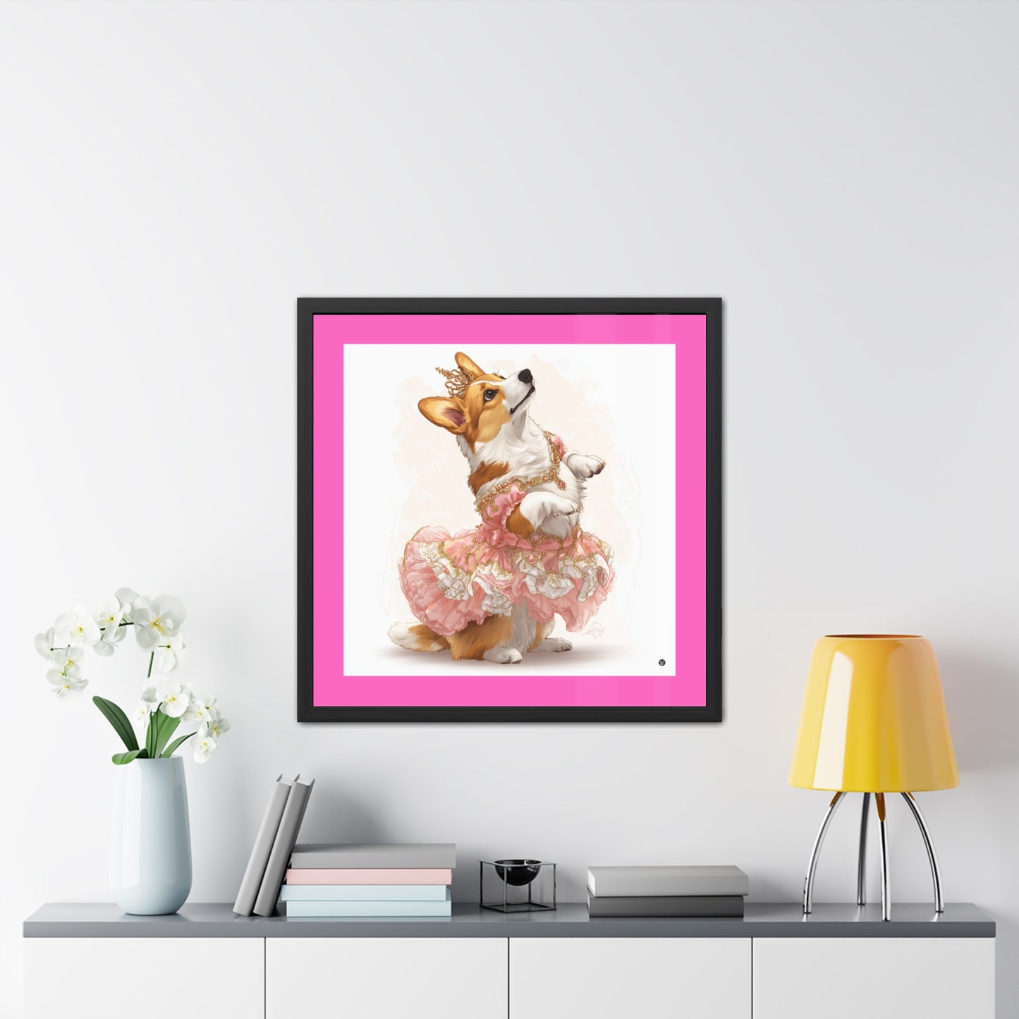 Princess Corgi Framed Print