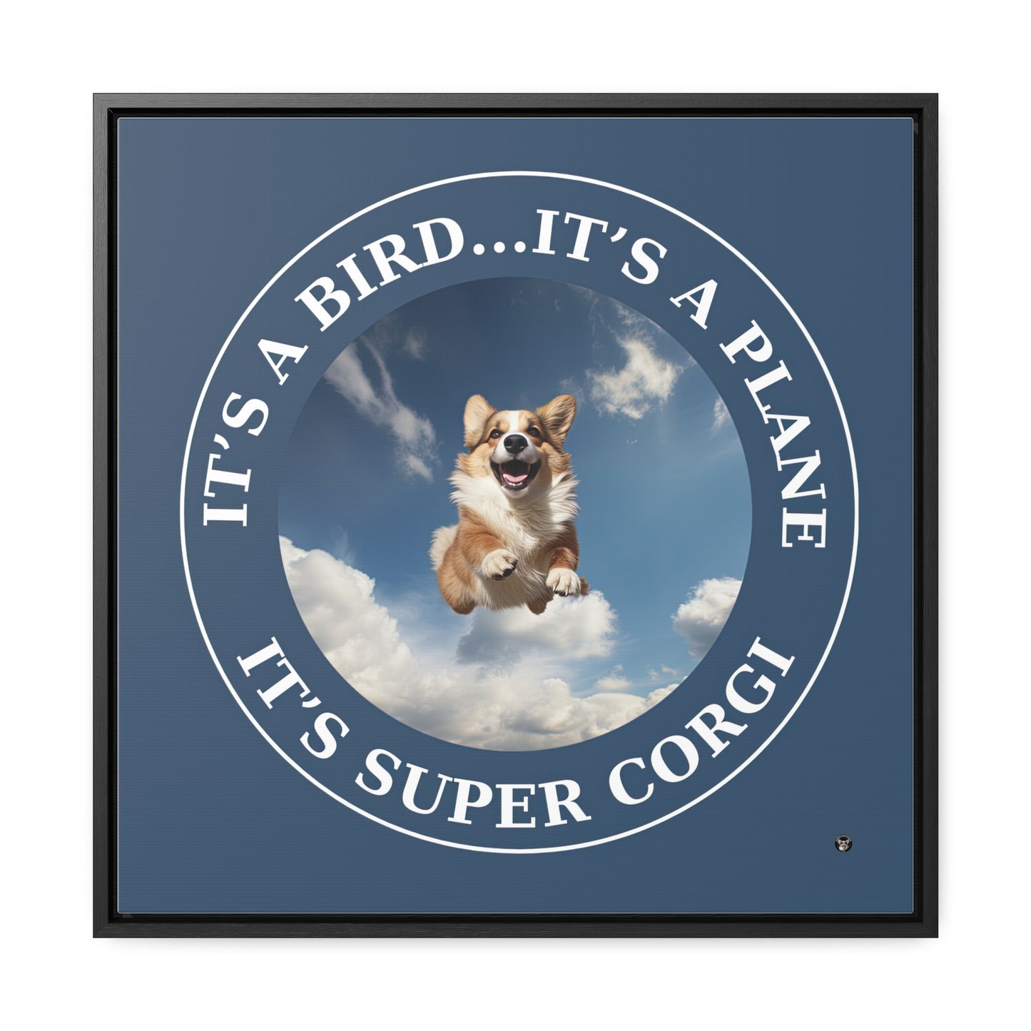 Super Corgi - Framed on Canvas