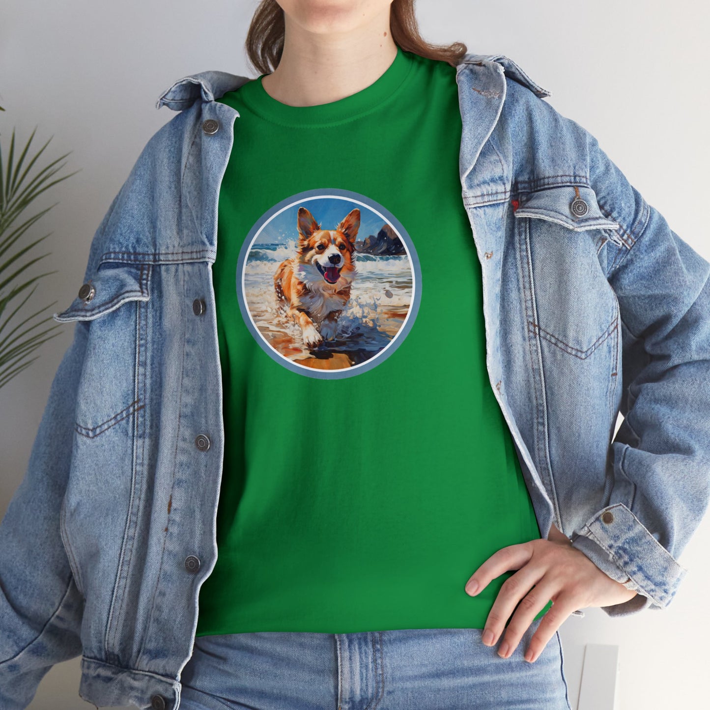 Coastal Corgi - Unisex Heavy Cotton Tee