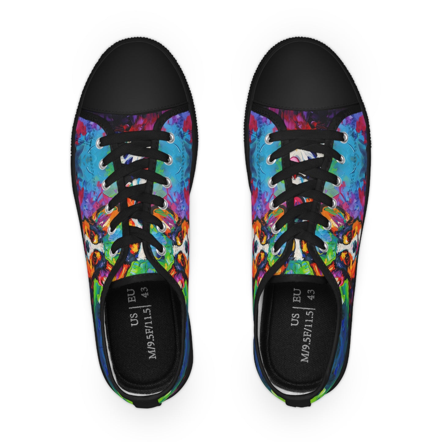 Color Me Corgi Vibrant Artistic Men's Low Top Casual Canvas Sneakers