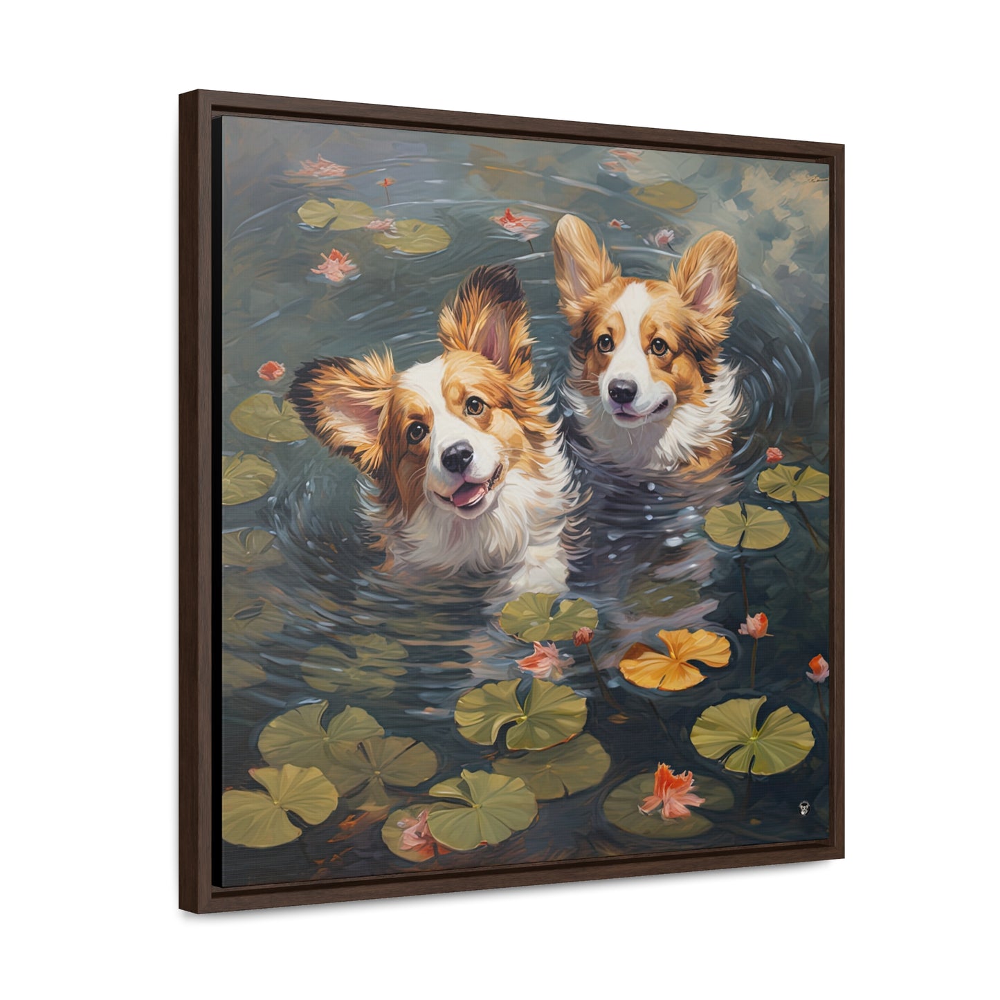 Pond Pups - Framed on Canvas