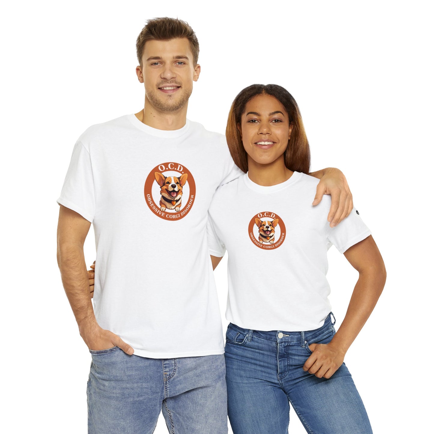 O.C.D. Obsessive Corgi Disorder - Unisex Heavy Cotton Tee