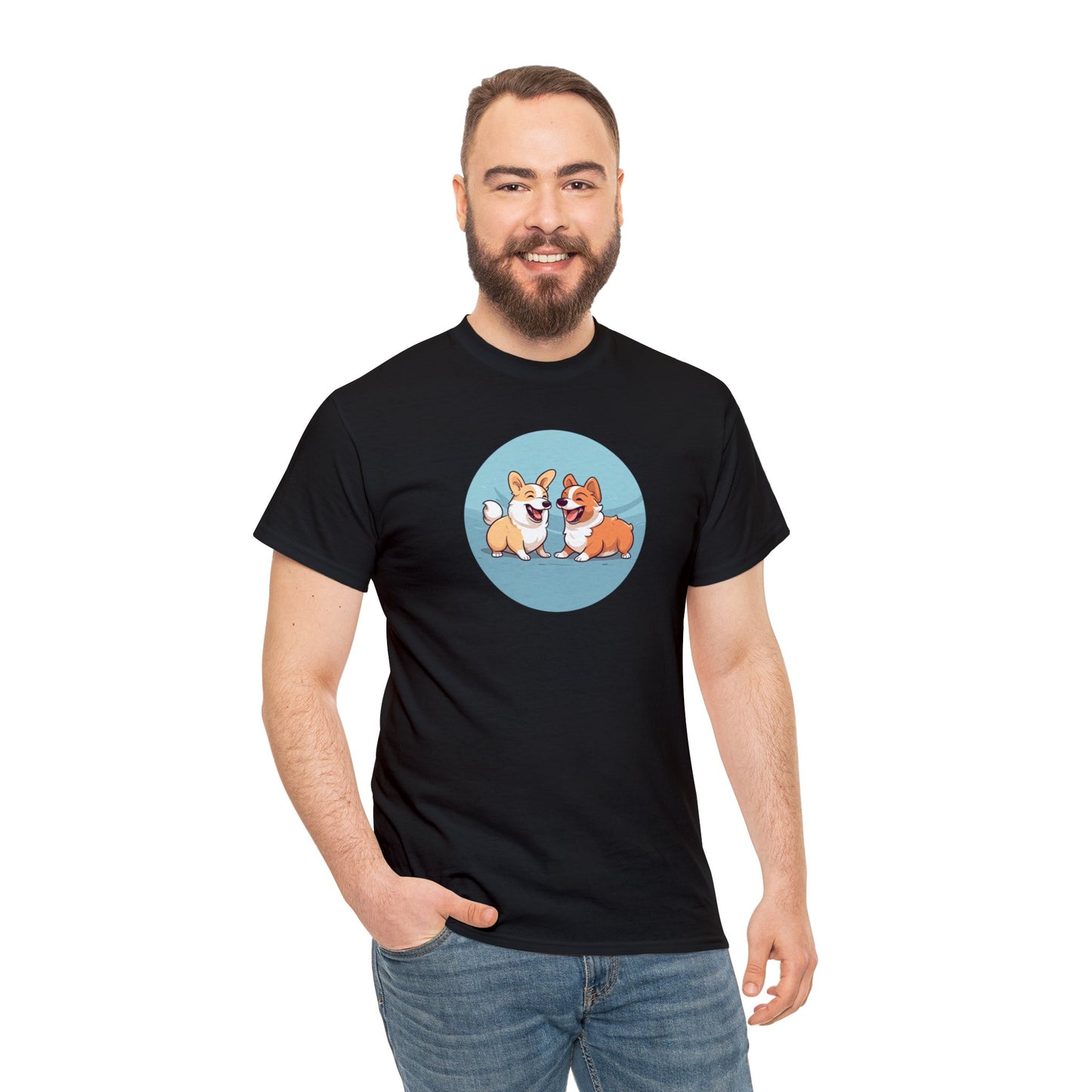 Corgi Couple - Unisex Heavy Cotton Tee