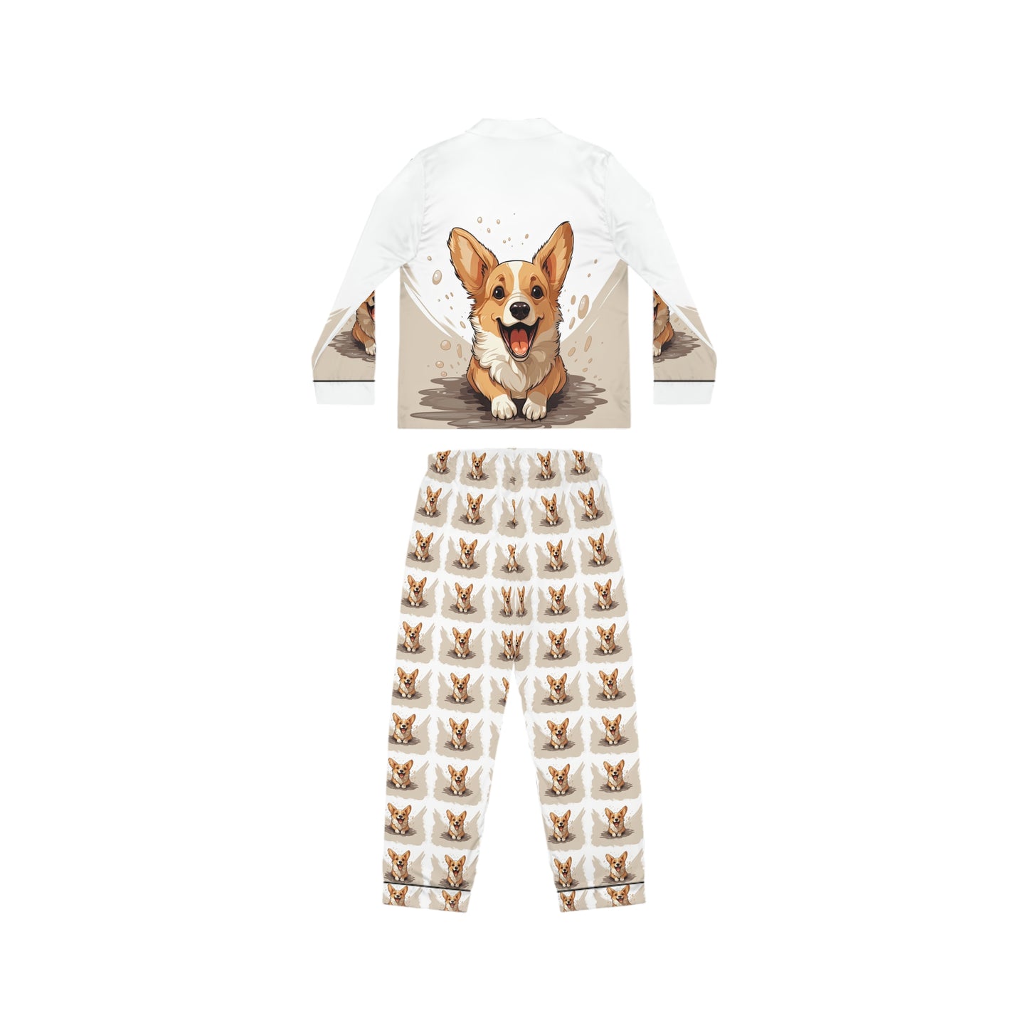 Corgi Cuteness Silky Pajamas