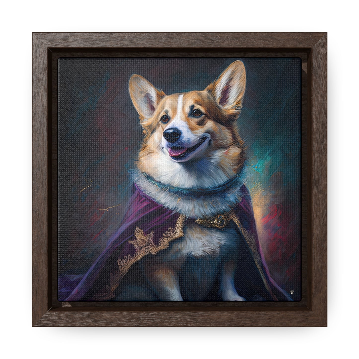 Corgi Royalty - Framed on Canvas