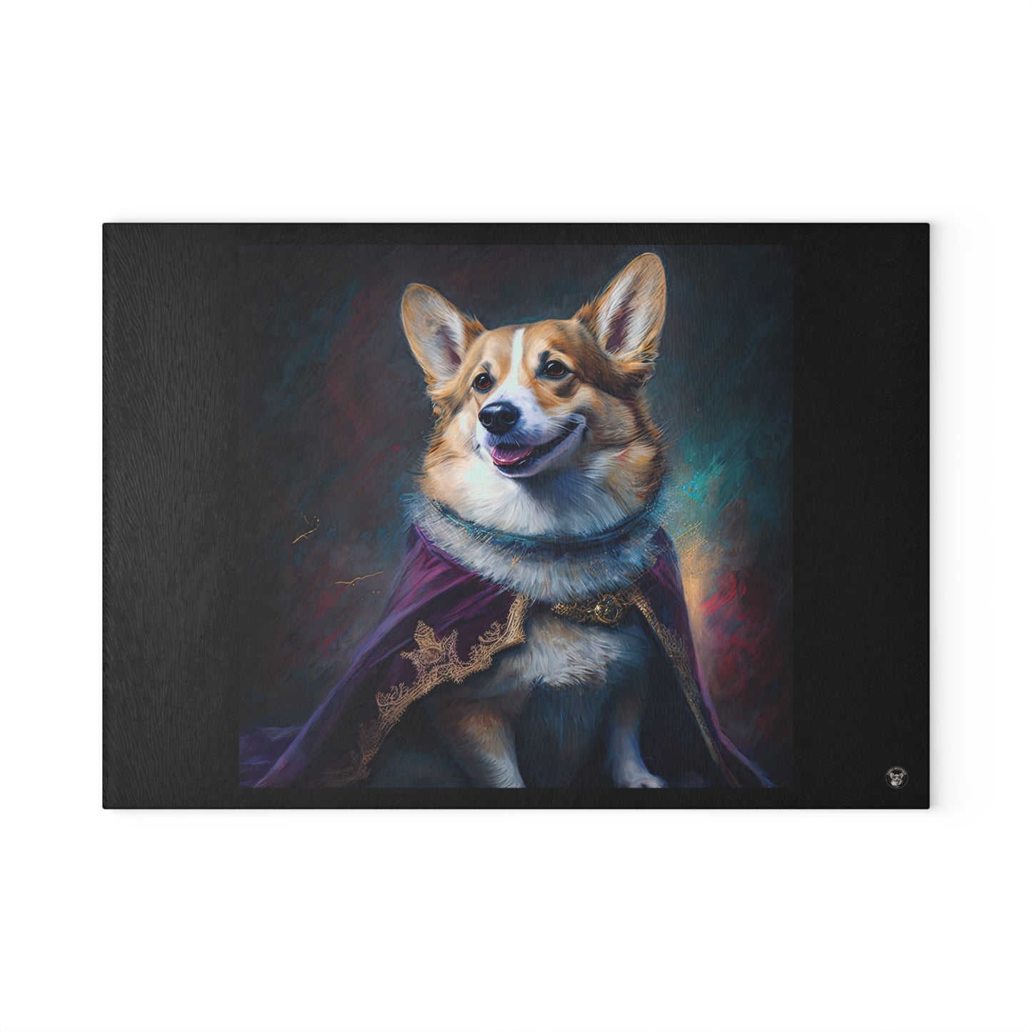 Corgi Royalty - Glass Cutting Board