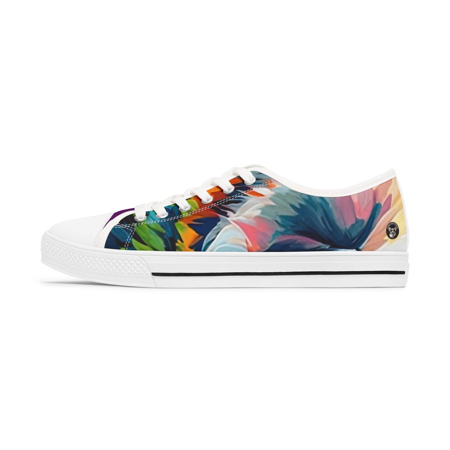 Scouter Corgi Artistic Abstract Colorful Women's Low Top Casual Canvas Sneakers