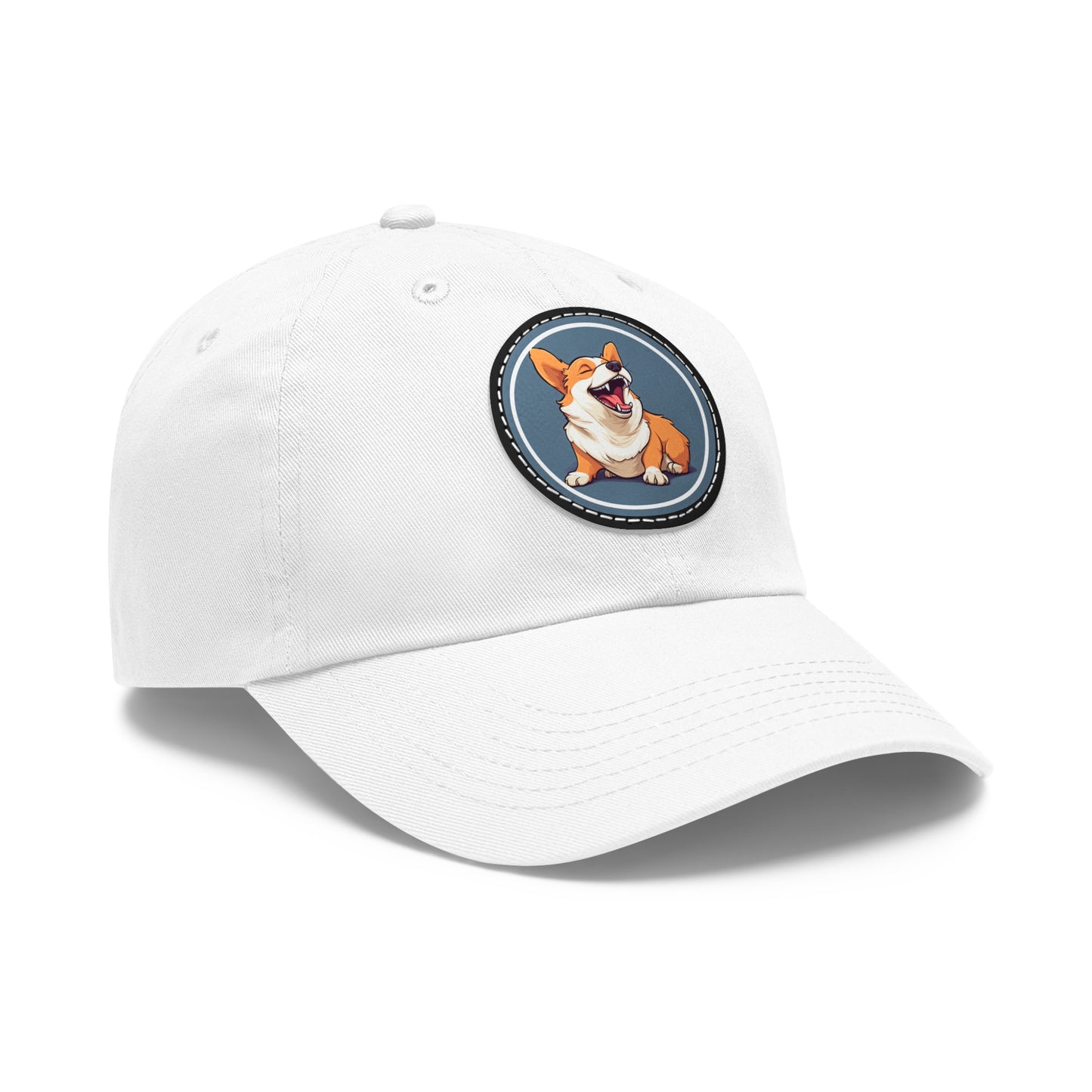 Comical Corgi - Cap with Leather Patch