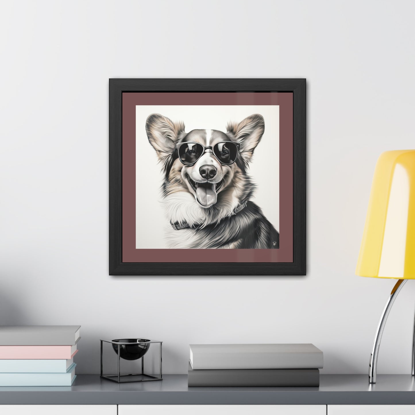 Impression encadrée Corgi Cool