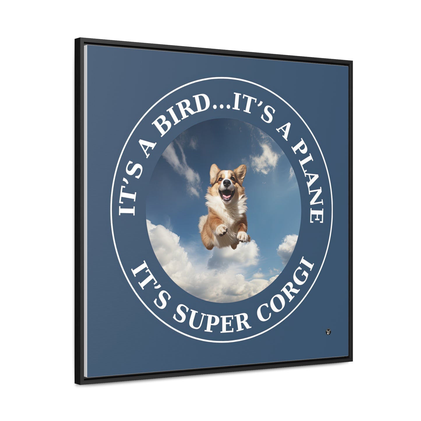 Super Corgi - Framed on Canvas