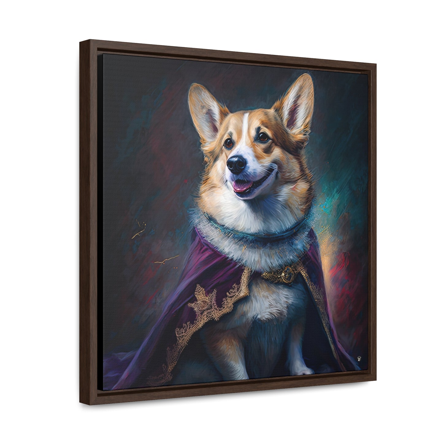 Corgi Royalty - Framed on Canvas