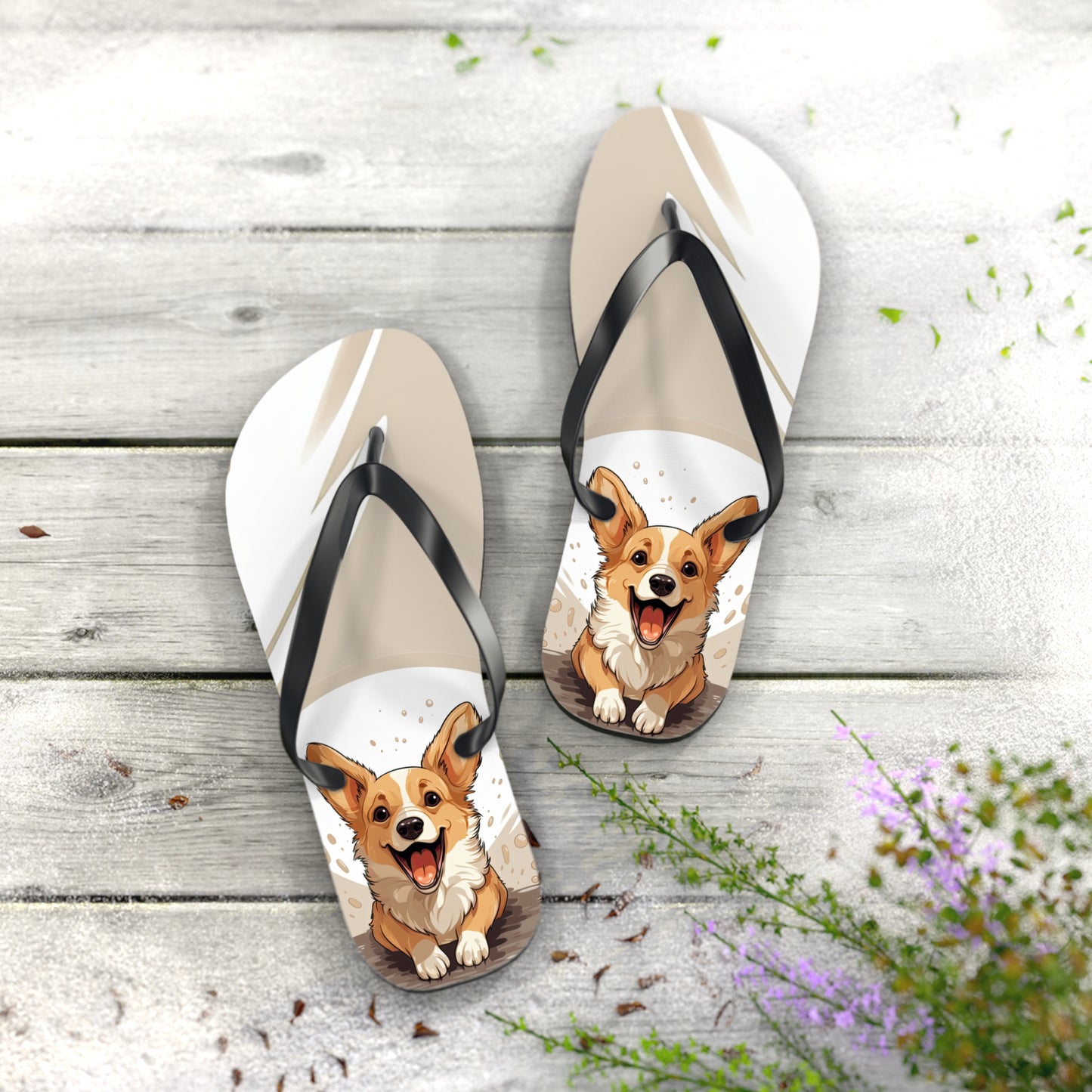 Corgi Cuteness Flip-Flops