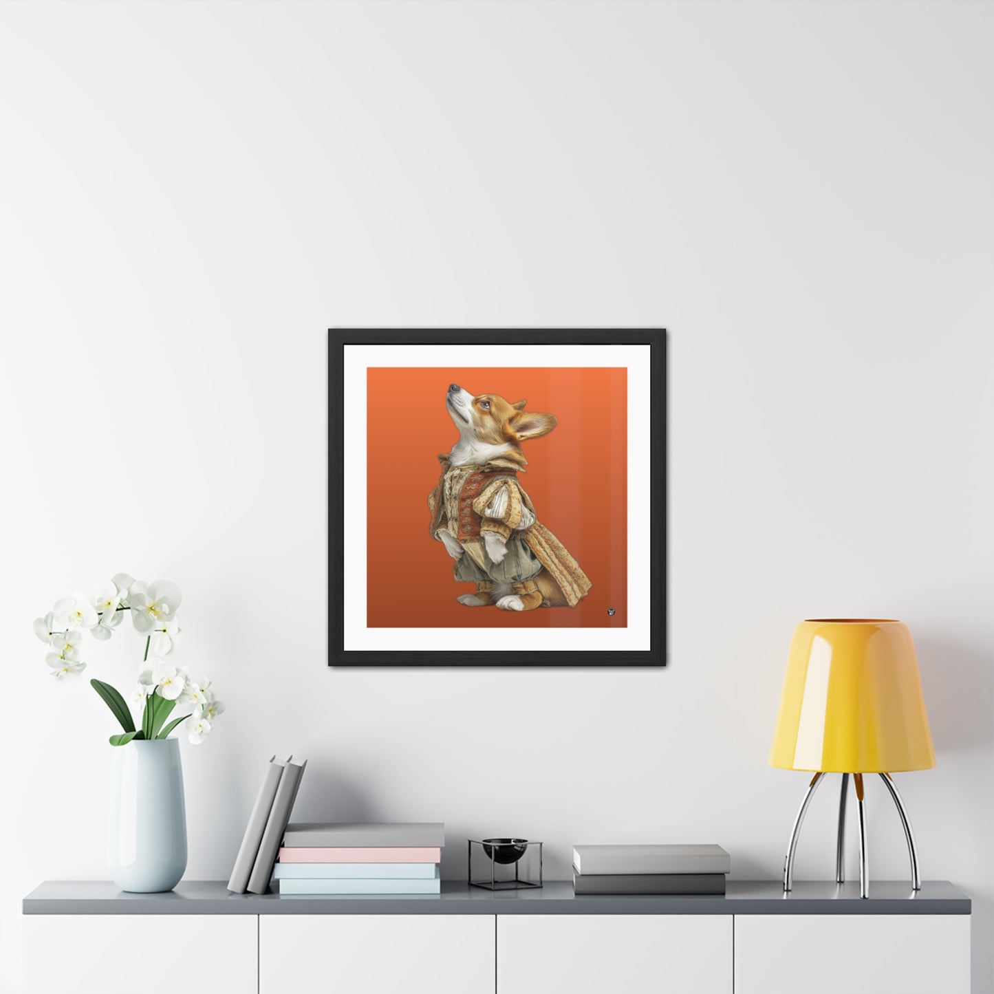 Impression encadrée Prince Corgi
