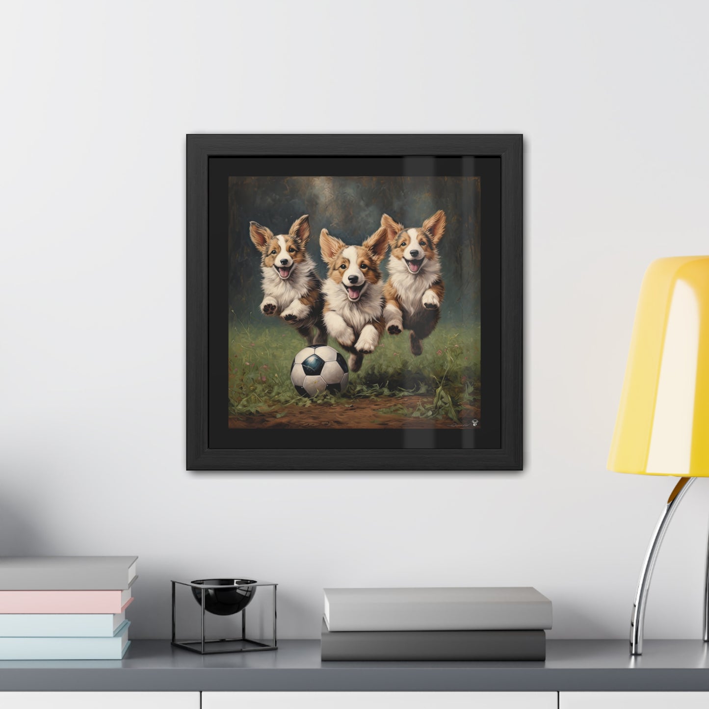 Impression encadrée Corgi Pitch