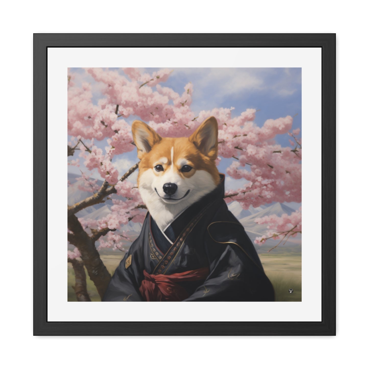 Impression encadrée Corgi ninja