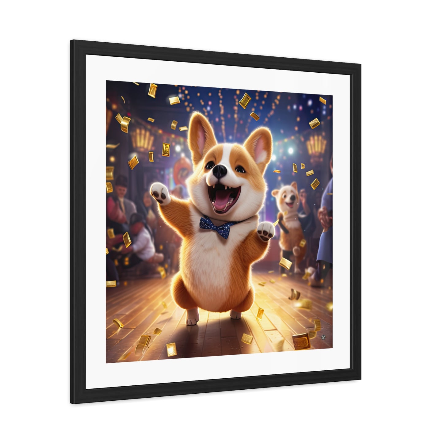Impression encadrée Chiot de fête