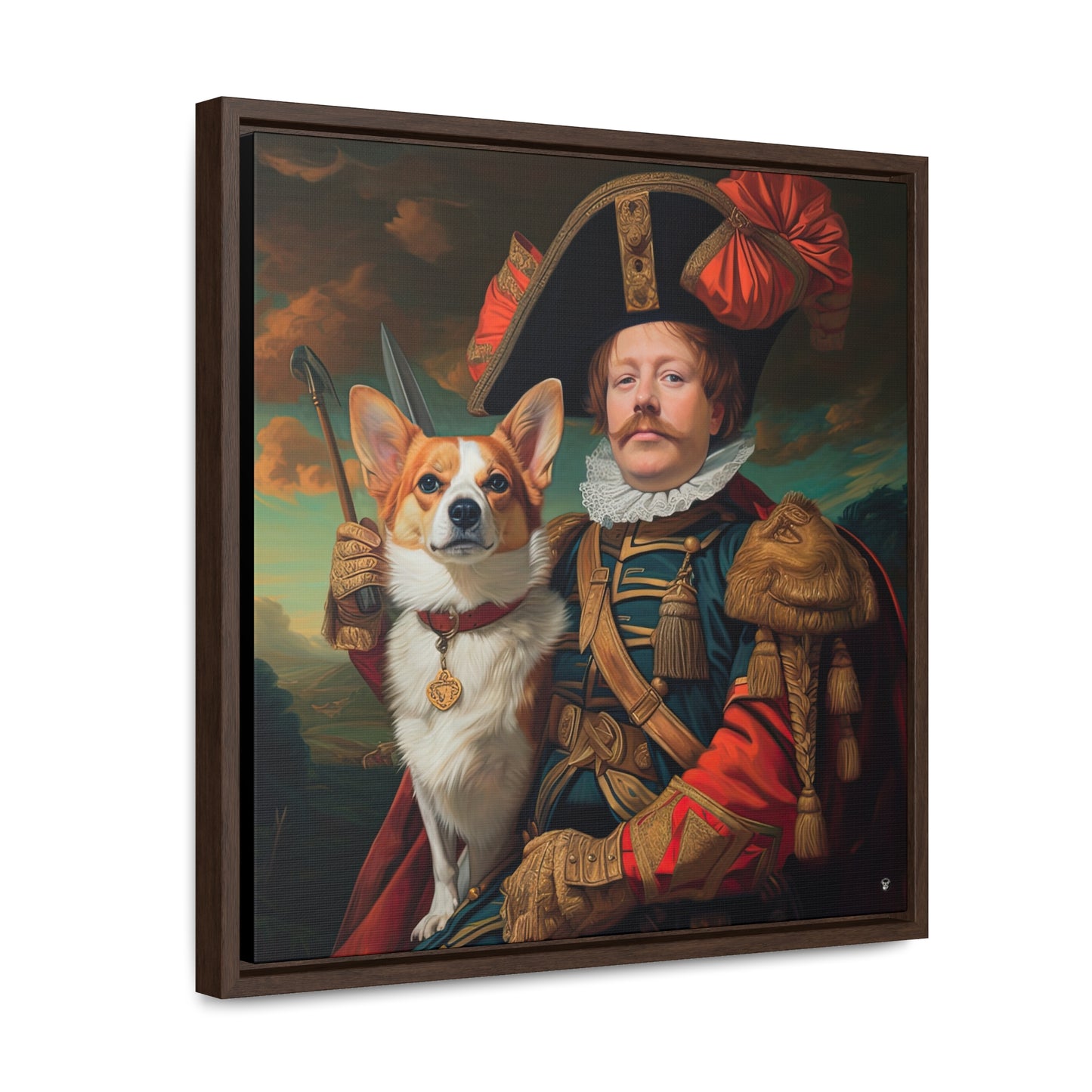 First Royal Corgi - Framed on Canvas