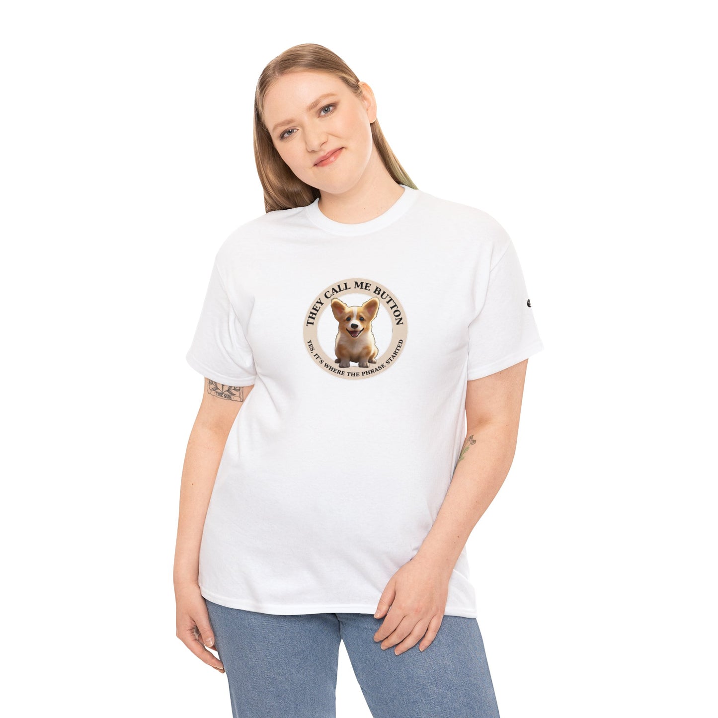 Cute as a Button - Unisex Heavy Cotton Tee