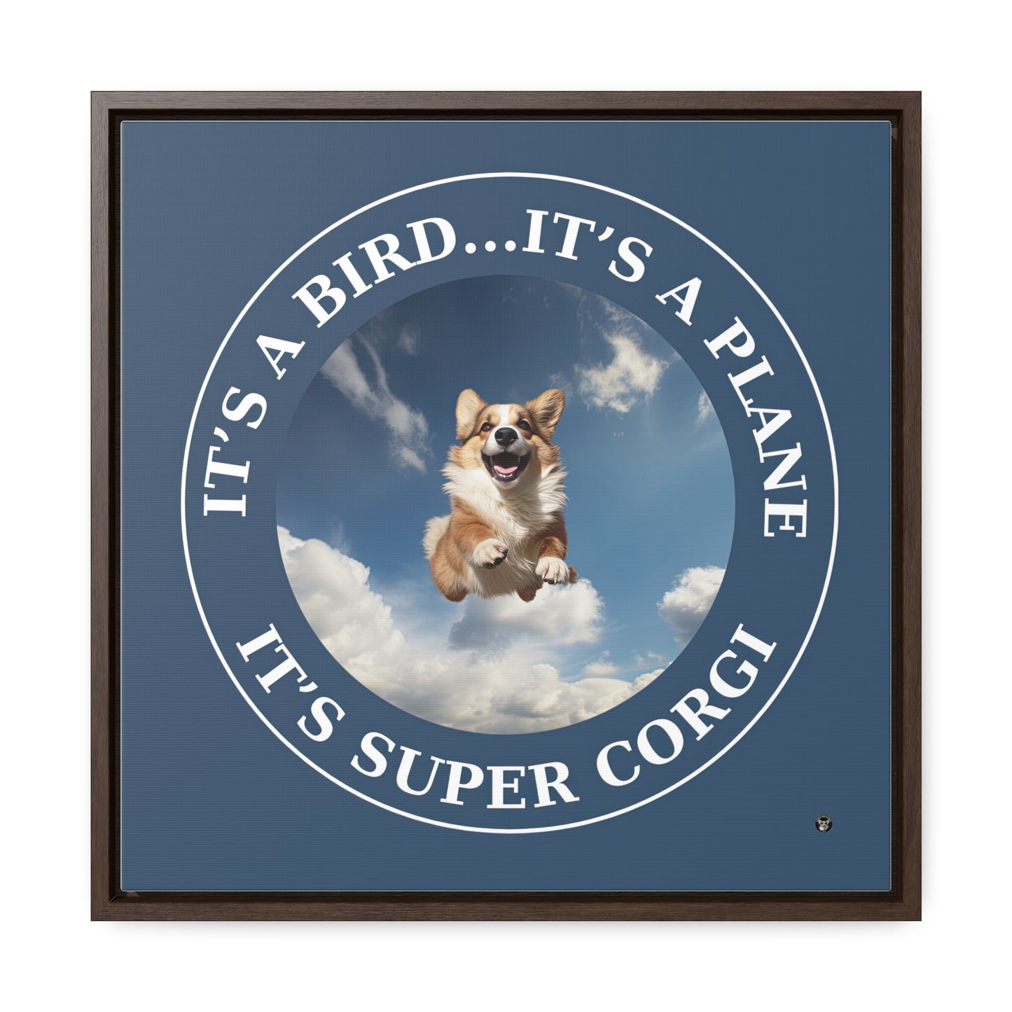 Super Corgi - Framed on Canvas