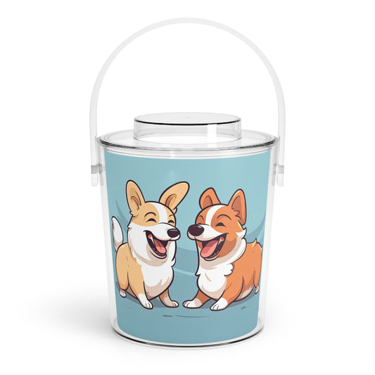 Corgi Couple - Ice Bucket with Tongs