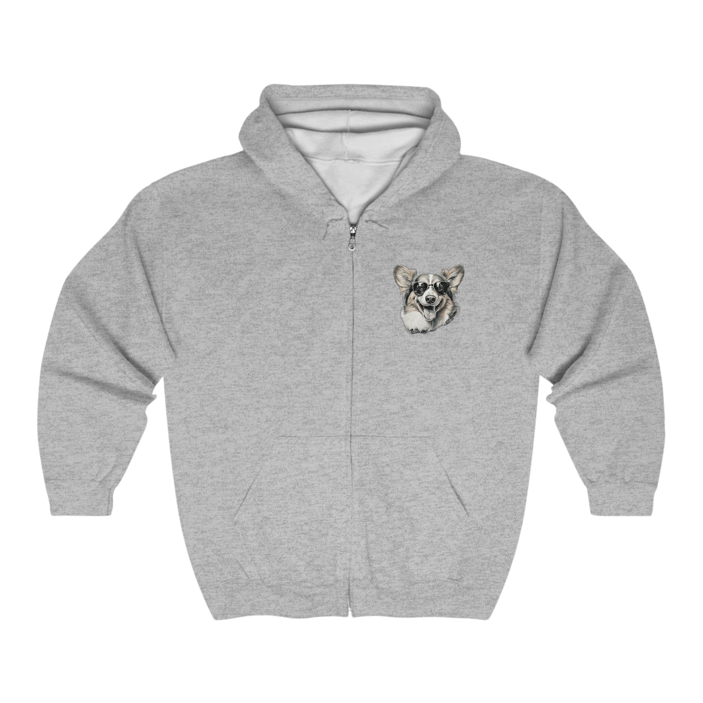 Corgi Cool - Zip Hoodie