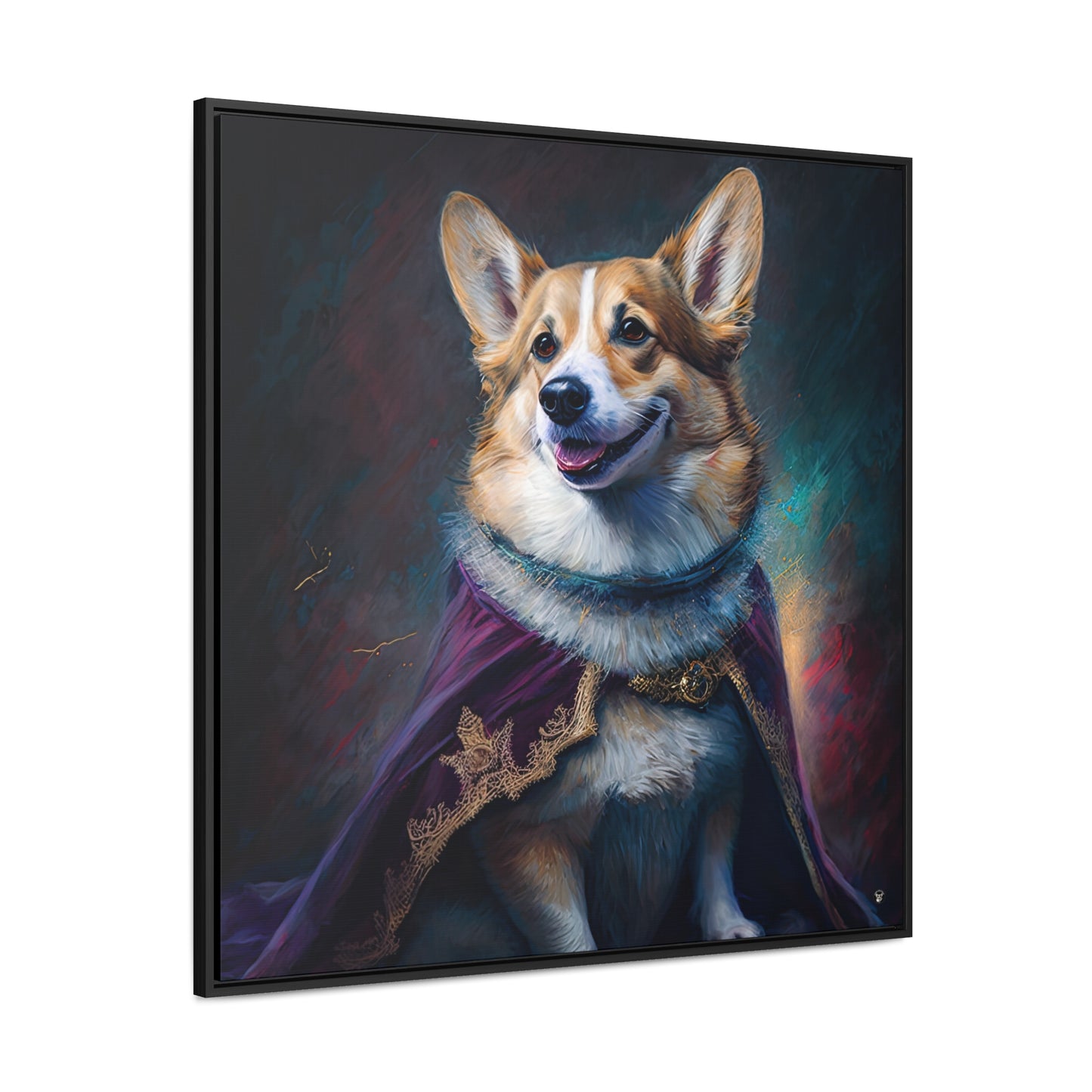 Corgi Royalty - Framed on Canvas
