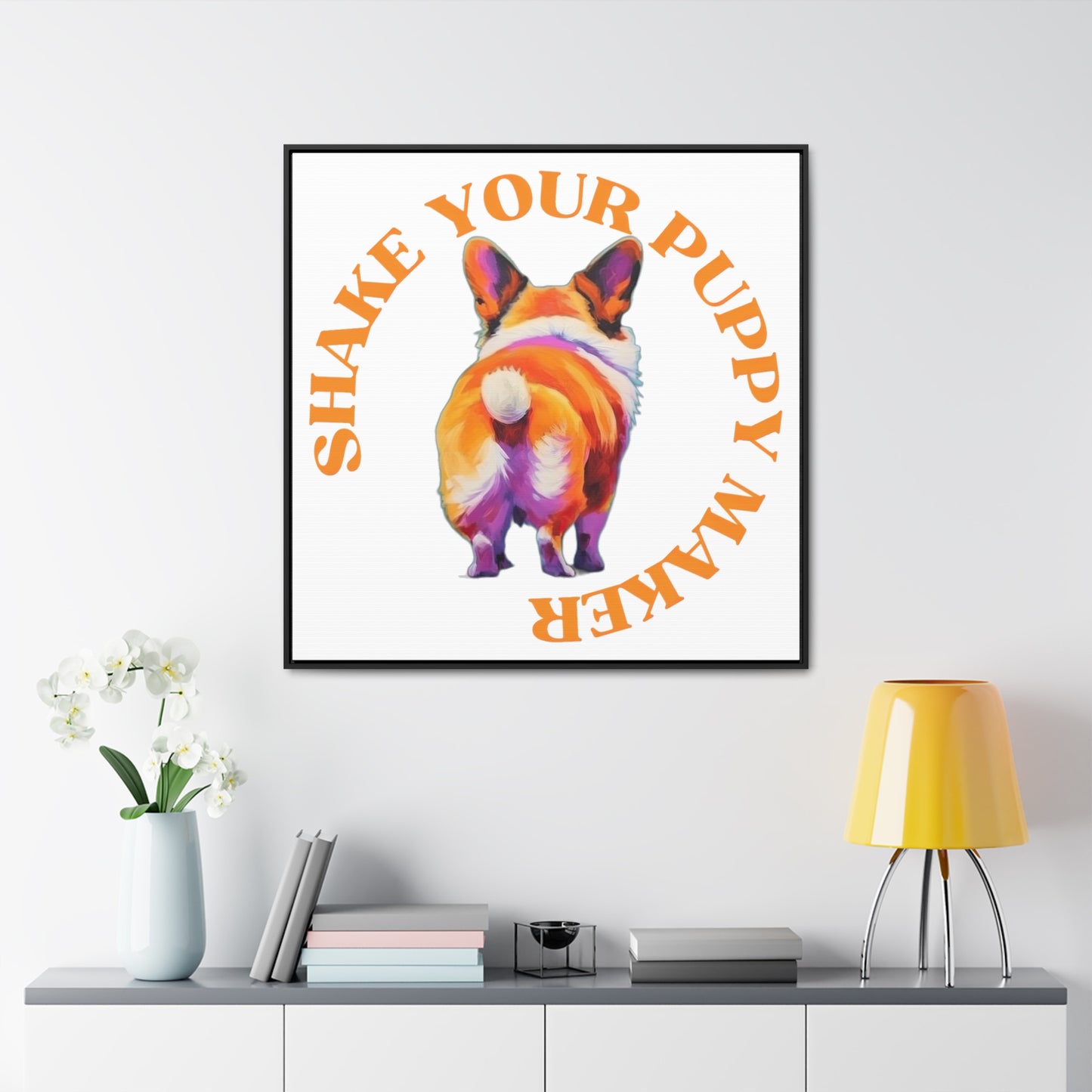 Shake Your Puppy Maker - Framed on Canvas