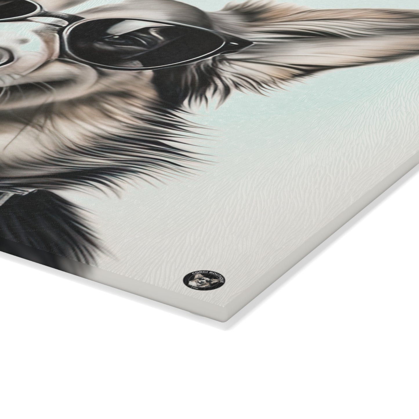 Corgi Cool - Glass Cutting Board
