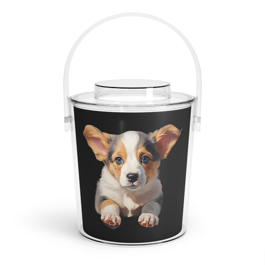Puppy Portrait - Ice Bucket with Tongs