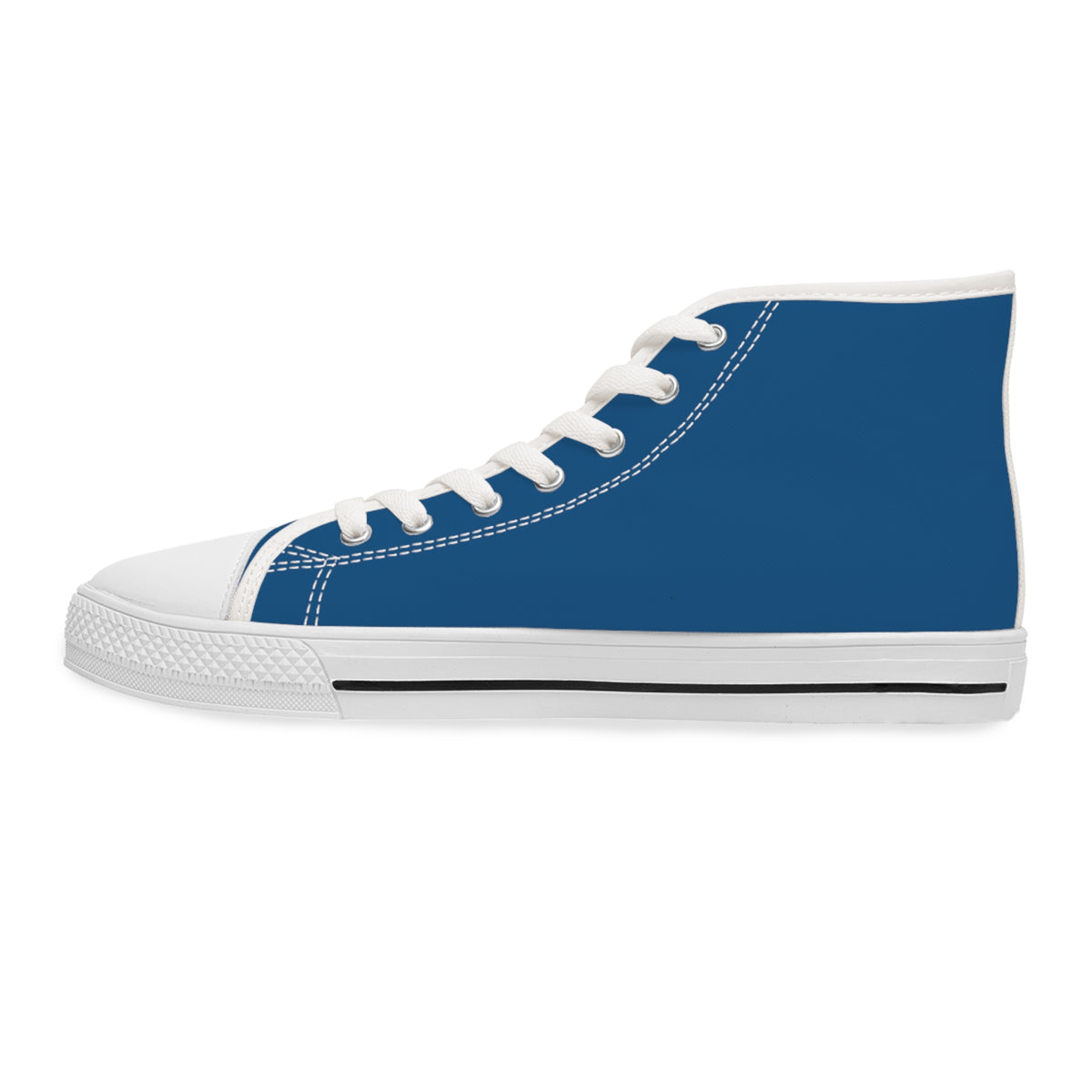 Ethereal Gaze Women's High-Top Sneakers - Corgi Kisser on Daytona Dusk Canvas