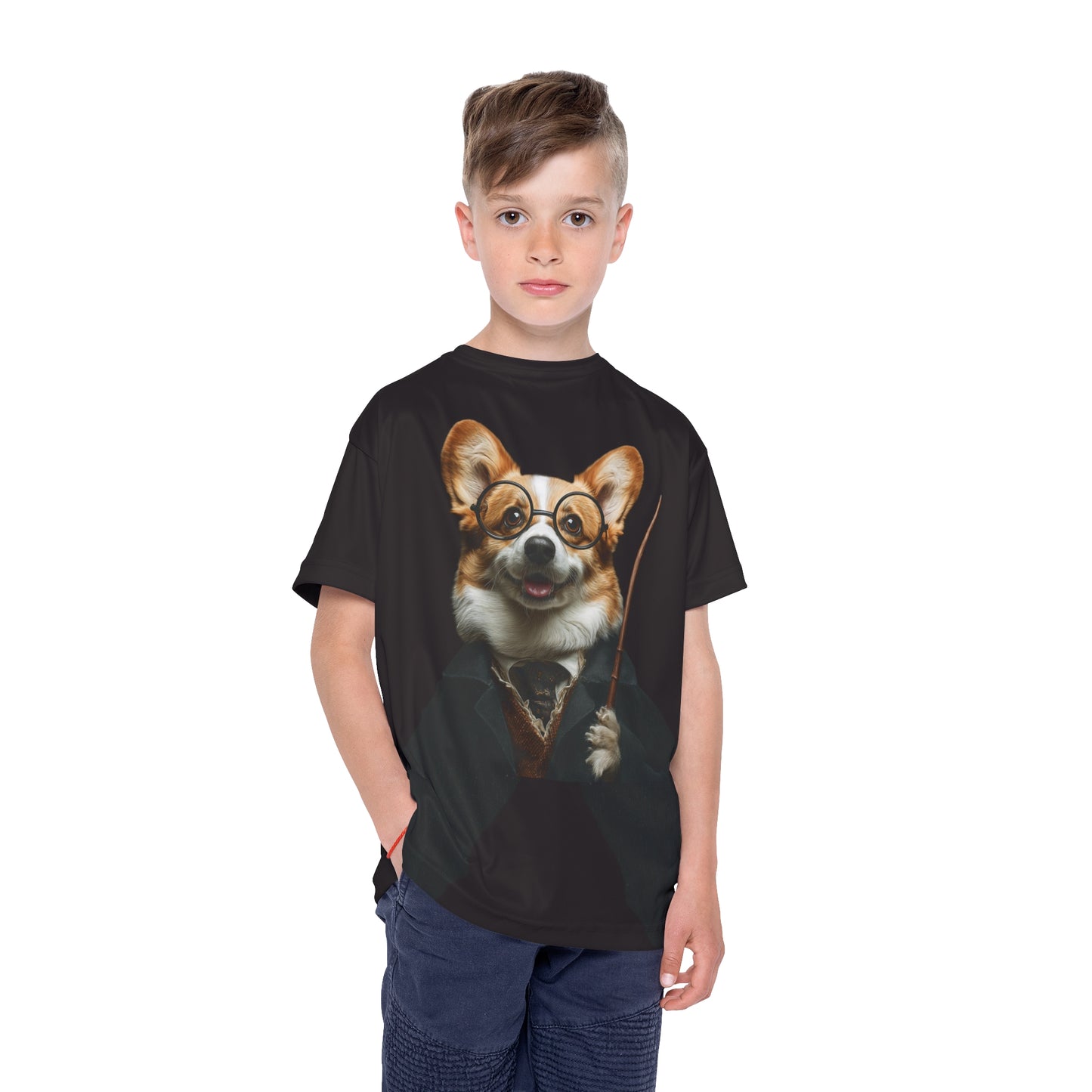 Corgi Potter Kid's Sports Tee