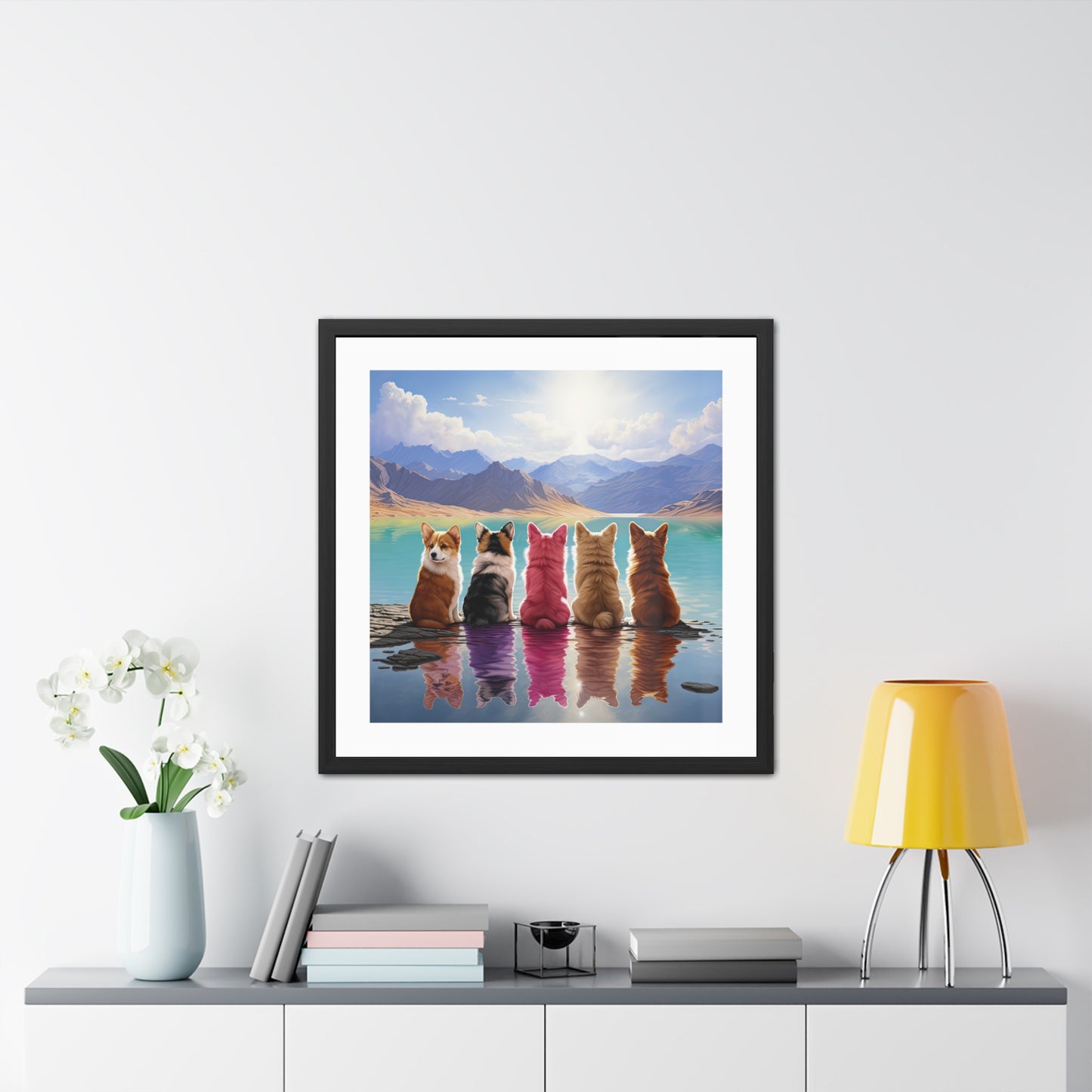 Corgi Lake - Framed Print