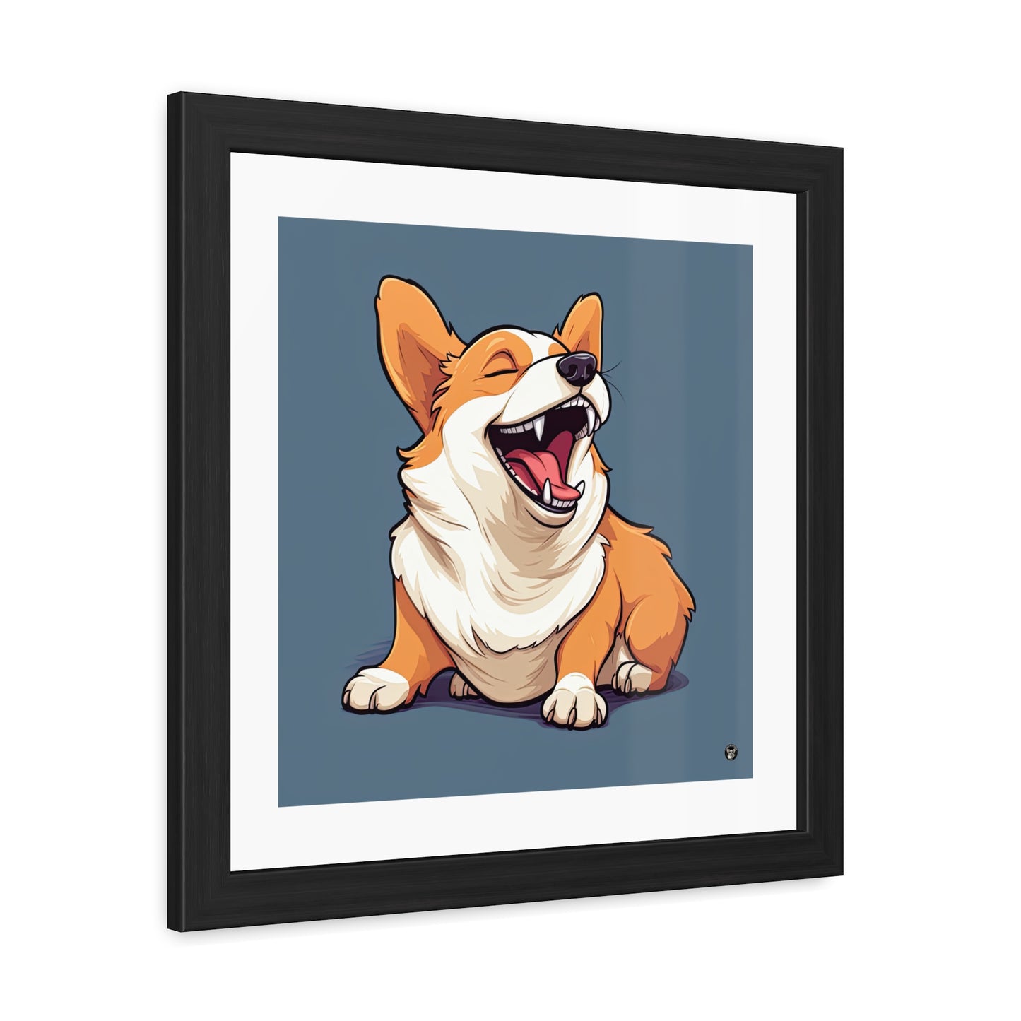 Impression encadrée : Corgi comique