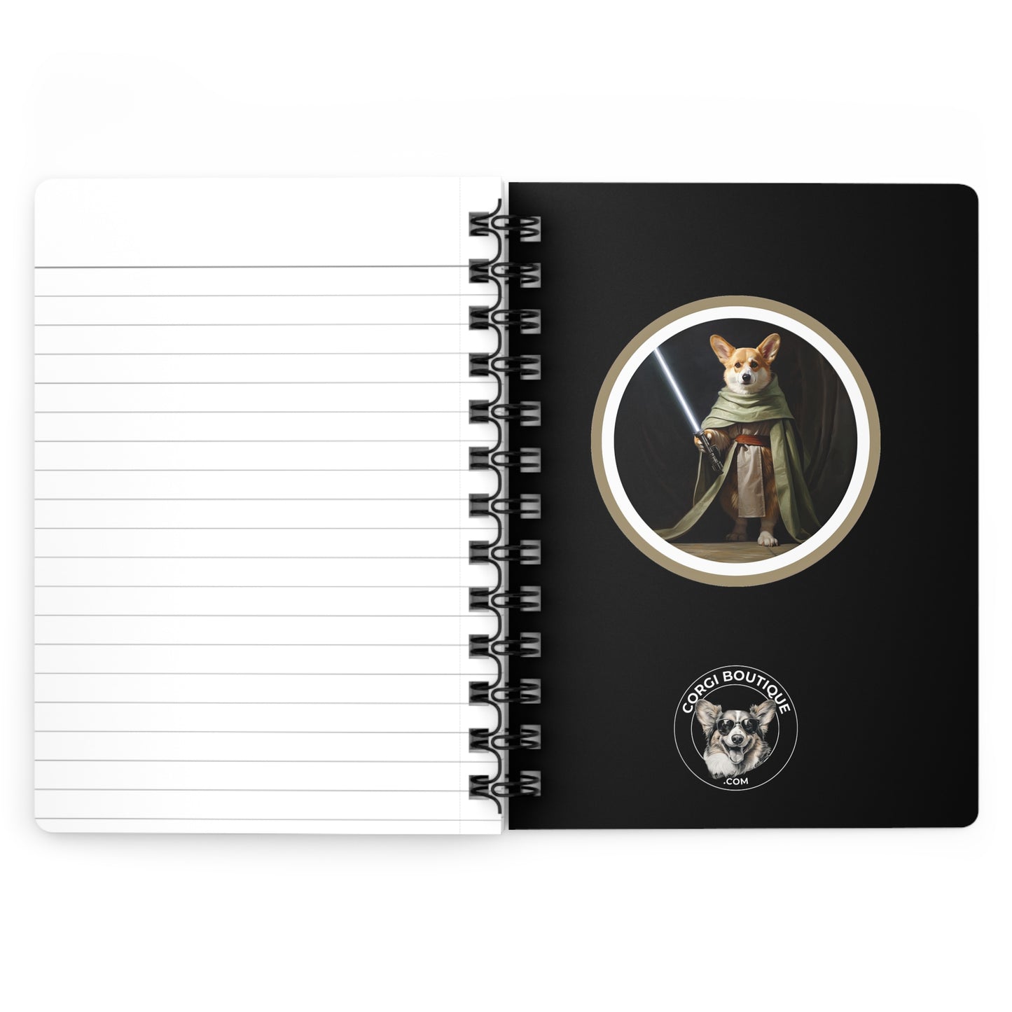 Jedi Corgi - Spiral Bound Notebook