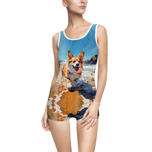 Coastal Corgi Vintage One-Piece