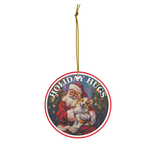 Holiday Hugs - Ceramic Ornament