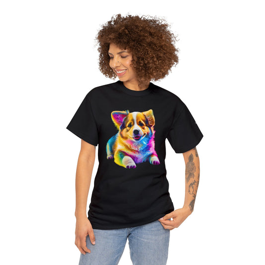 Colorful Corgi - Unisex Heavy Cotton Tee