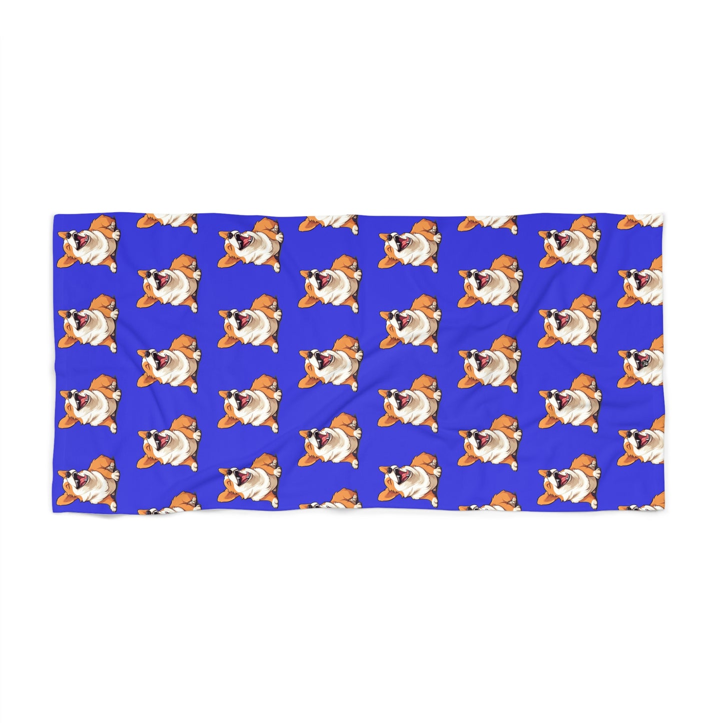 Comical Corgi Beach Towel