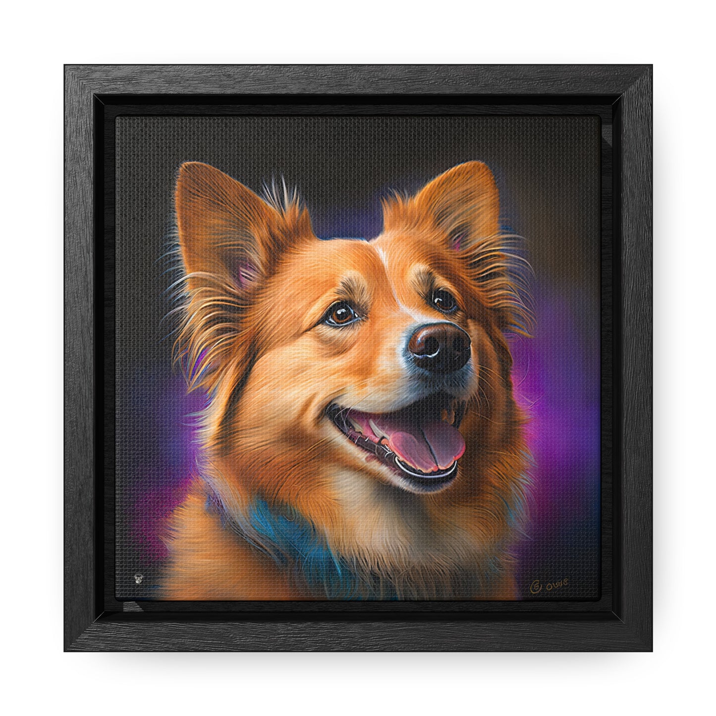 Golden Corgi - Framed on Canvas
