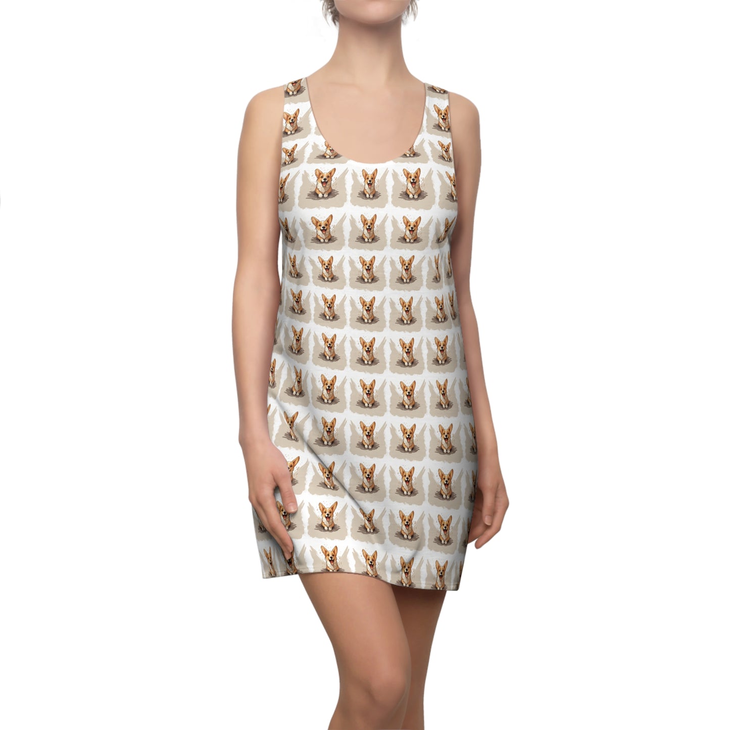 Corgi Cuteness Mosaic Racerback