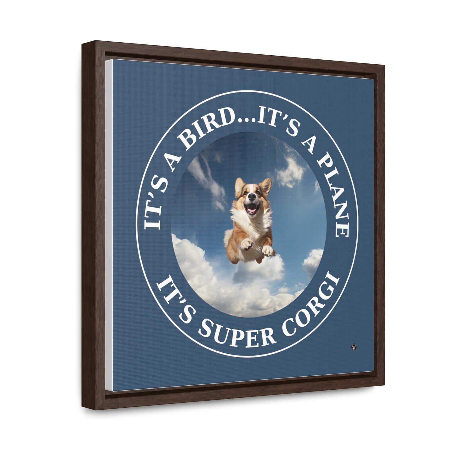 Super Corgi - Framed on Canvas